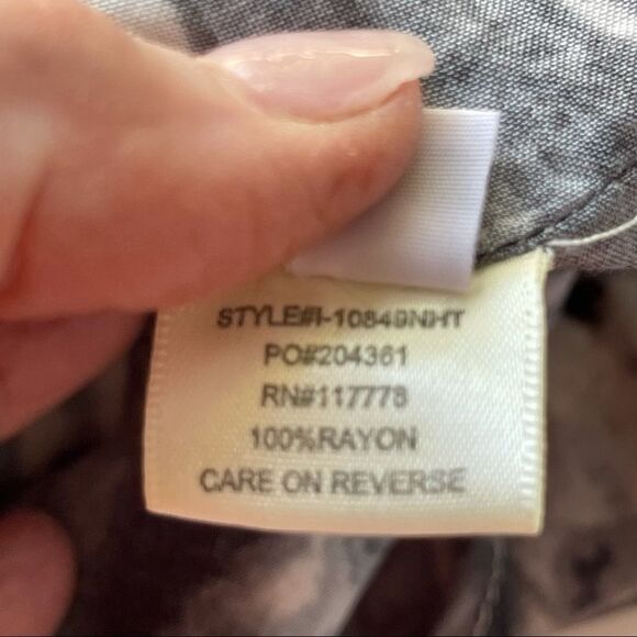 Stella Sky Gray and White Poncho Style Cold Shoulder Top - Picture 7 of 12